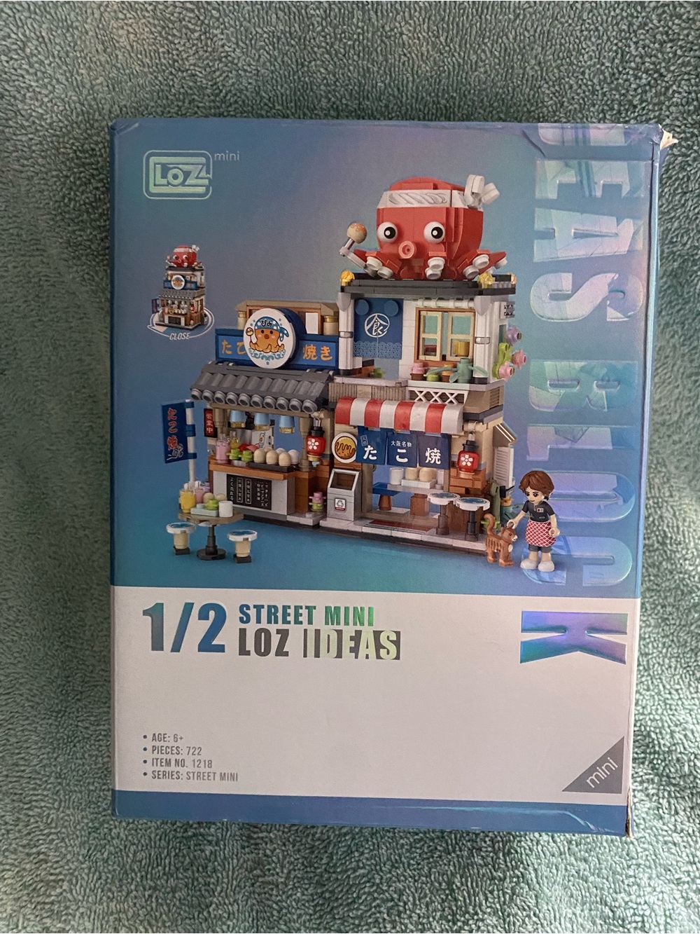 Takoyaki Shop Loz street mini building #1218 .  722 pieces. New in Box.